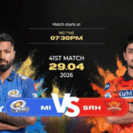 MI vs SRH Match Today IPL 2026: Pitch Report, Stadium, Playing XI, Live Streaming & Full Match Details