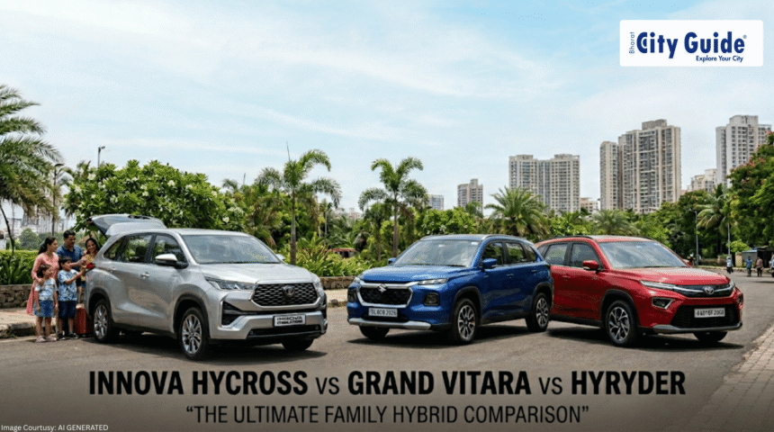 Best Hybrid SUVs for Family Use in India 2026 Innova Hycross vs Grand Vitara vs Hyryder
