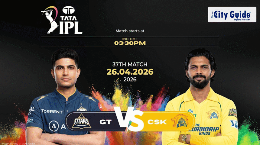 CSK vs GT Afternoon Match Tomorrow IPL 2026 Pitch Report, Stadium, Playing XI, Live Streaming & Full Details