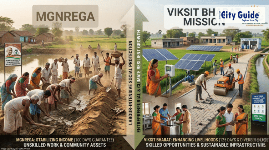 MGNREGA to Viksit Bharat Mission Understanding the Shift and Its Implications for Rural Livelihoods