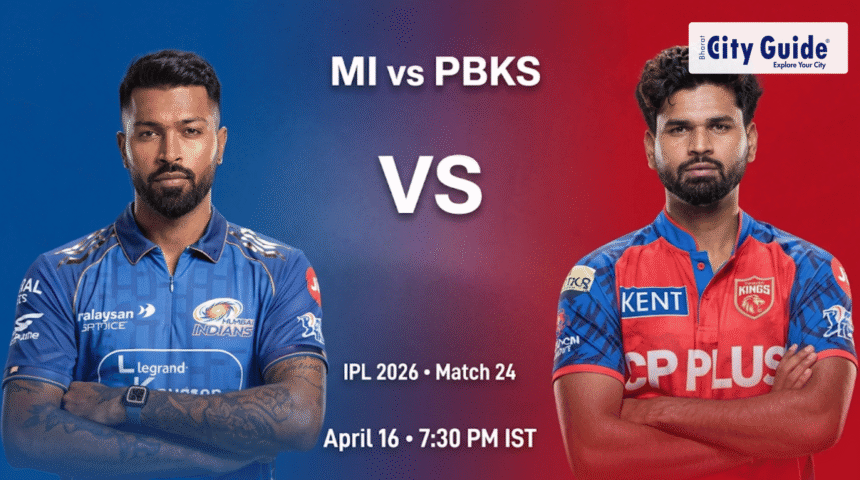 MI vs PBKS Match Today IPL 2026: Pitch Report, Stadium, Playing XI, Live Streaming & Full Match Details
