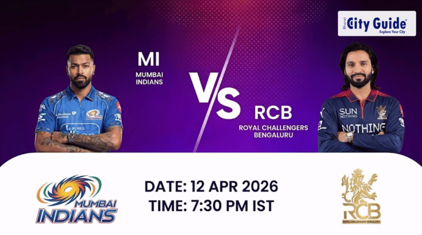 MI vs RCB Match Today IPL 2026: Pitch Report, Stadium, Playing XI, Live Streaming & Full Match Details
