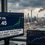 Middle East Escalation Drives Brent Oil to $100+ Market Reaction