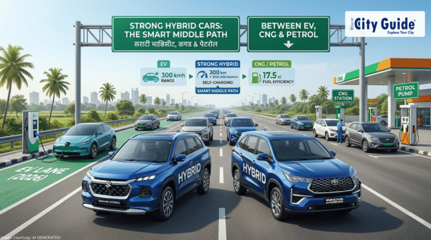 Strong Hybrid Cars in India (2026) The Smart Middle Path Between EV, CNG & Petrol