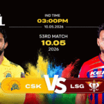 CSK vs LSG Match Tomorrow IPL 2026: Pitch Report, Stadium, Playing XI, Live Streaming & Full Match Details
