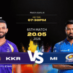 KKR vs MI Match Today IPL 2026: Pitch Report, Stadium, Playing XI, Live Streaming & Full Match Details