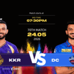 KKR vs DC Match Today IPL 2026 Pitch Report, Playing XI, Weather Report, Match Prediction & Live Streaming