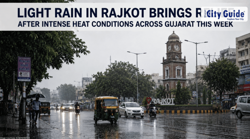Light Rain in Rajkot Brings Relief After Intense Heat Conditions Across Gujarat This Week