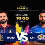 RCB vs MI Match Today IPL 2026 Pitch Report, Stadium, Playing XI, Live Streaming & Full Match Details