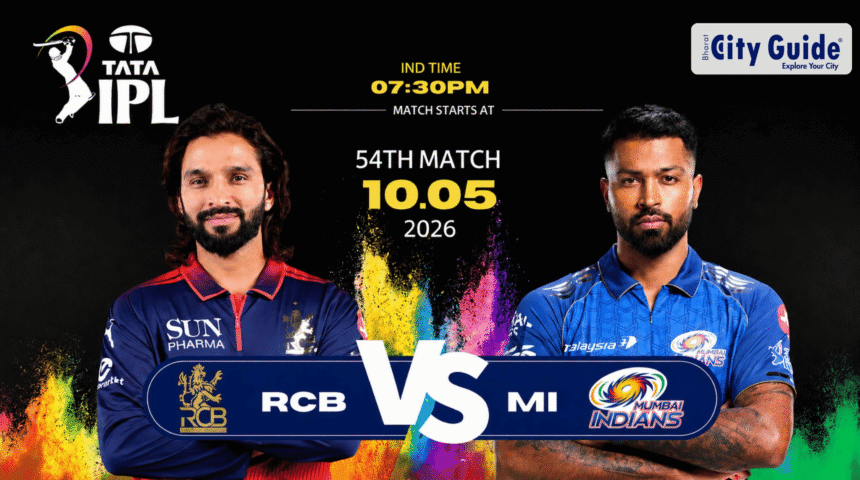 RCB vs MI Match Today IPL 2026 Pitch Report, Stadium, Playing XI, Live Streaming & Full Match Details