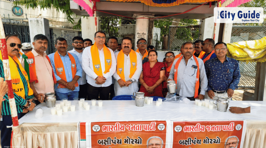 Rajkot BJP Chhas Distribution Program A Noble Step of Public Service During Extreme Summer Heat