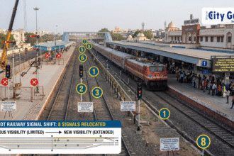 Rajkot Railway Signal Shift Eight Signals Relocated for Better Visibility and Enhanced Passenger Safety