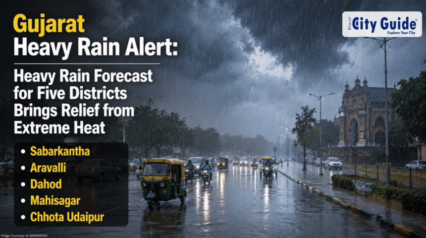 Gujarat Heavy Rain Alert Heavy Rain Forecast for Five Districts Brings Relief from Extreme Heat