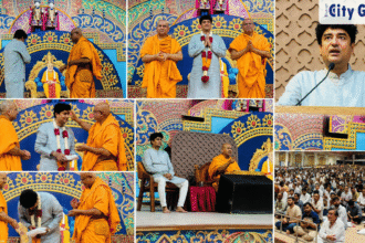 Nehal Shukla BAPS Ravi Sabha Visit Spiritual Inspiration, Community Service, and Blessings for Rajkot's Progress