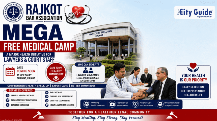 Rajkot Bar Association Mega Free Medical Camp: A Major Health Initiative for Lawyers and Court Staff
