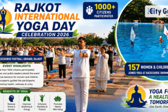 Rajkot International Yoga Day Celebration 2026 More Than 1000 Citizens Participate in Grand Yoga Event