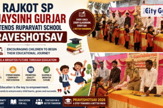 Rajkot SP Vijaysinh Gurjar Attends Ruparvati School Praveshotsav, Encourages Children to Begin Their Educational Journey