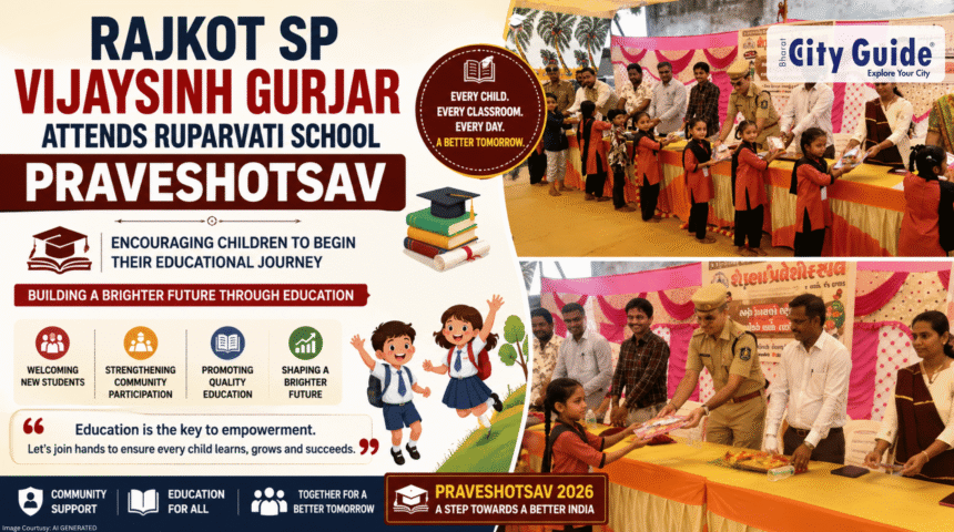 Rajkot SP Vijaysinh Gurjar Attends Ruparvati School Praveshotsav, Encourages Children to Begin Their Educational Journey