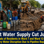 Rajkot Water Supply Cut June 12 Thousands of Residents in Ward 7 and Ward 13 to Face Temporary Water Disruption Due to Pipeline Repair Work