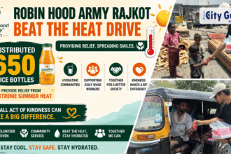 Robin Hood Army Rajkot Beat the Heat Drive 650 Juice Bottles Distributed to Provide Relief from Extreme Heat
