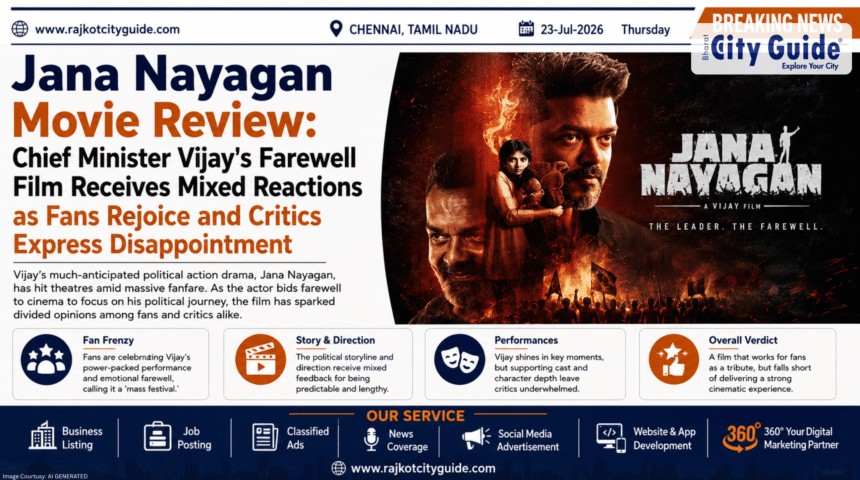 Jana Nayagan Movie Review: Chief Minister Vijay's Farewell Film Receives Mixed Reactions as Fans Rejoice and Critics Express Disappointment