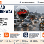 Ahmedabad Rajkot Highway Closed: Massive Rainfall Triggers Severe Waterlogging, Train Cancellations, and Widespread Travel Chaos Across Gujarat