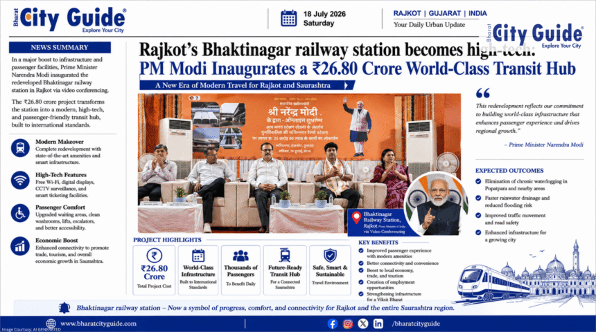 Rajkot's Bhaktinagar railway station becomes high-tech: PM Modi Inaugurates a ₹26.80 Crore World-Class Transit Hub