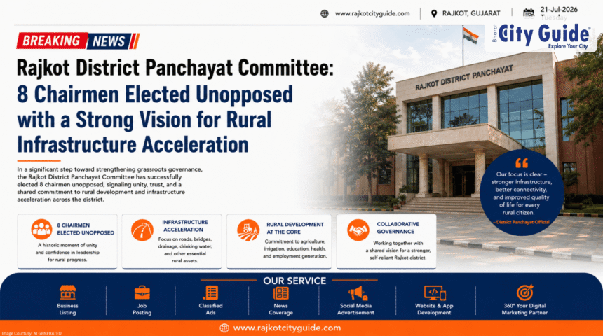 Rajkot District Panchayat Committee: 8 Chairmen Elected Unopposed with a Strong Vision for Rural Infrastructure Acceleration