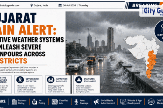 Gujarat Rain Alert: 4 Active Weather Systems to Unleash Severe Downpours Across 8 Districts