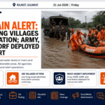 Rajkot Heavy Rain Alert: 180 Low-Lying Villages Face Evacuation; Army, NDRF, and SDRF Deployed on High Alert