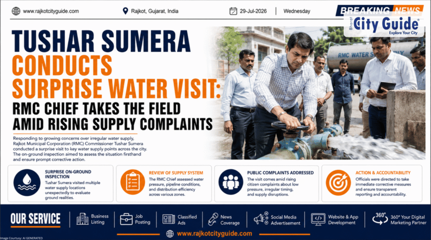 Tushar Sumera Conducts Surprise Water Visit: RMC Chief Takes the Field Amid Rising Supply Complaints