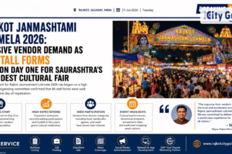 Rajkot Janmashtami Lokmela 2026: Massive Vendor Demand as 86 Stall Forms Sell on Day One for Saurashtra’s Grandest Cultural Fair