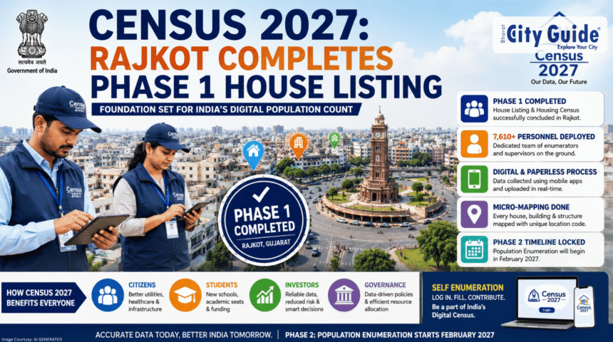 Census 2027 Rajkot Successfully Completes Phase 1 House Listing Operation Ahead of Final Population Count