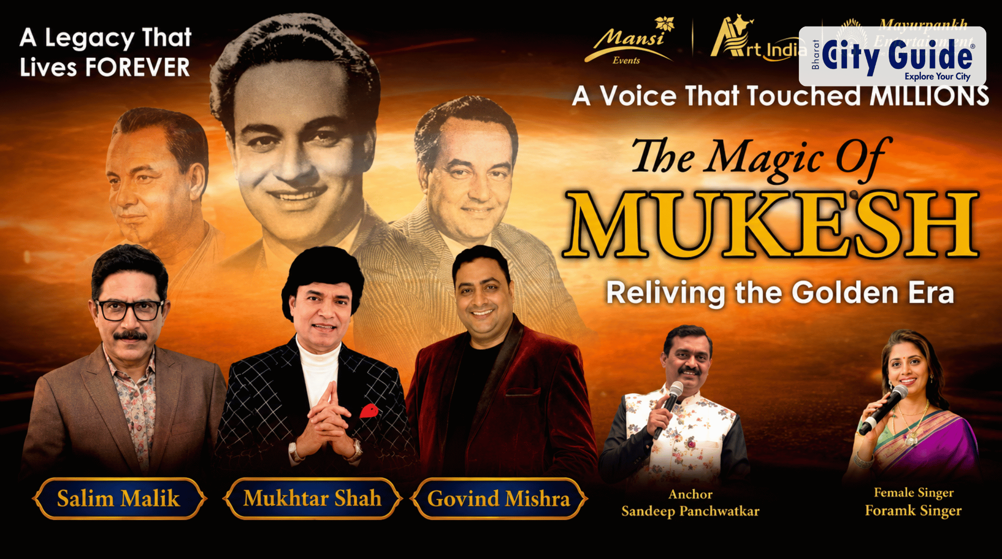 The Magic of Mukesh Live Musical Night in Rajkot: A Nostalgic Evening of Evergreen Songs