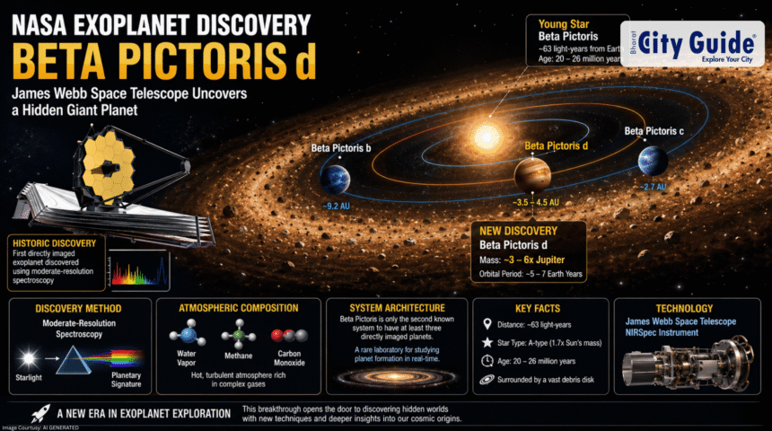 NASA Exoplanet Discovery Beta Pictoris James Webb Space Telescope Uncovers a Hidden Giant Planet