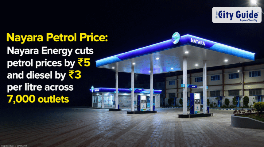 Nayara Petrol Price Nayara Energy Cuts Petrol by ₹5 and Diesel by ₹3 Per Litre Across 7,000 Outlets