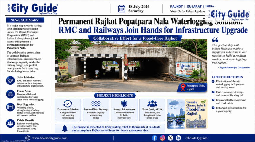 Permanent Rajkot Popatpara Nala Waterlogging Solution RMC and Railways Join Hands for Infrastructure Upgrade
