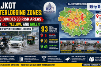Rajkot Waterlogging Zones RMC Divides 93 Risk Areas Into Red, Yellow, and Green to Prevent Urban Flooding