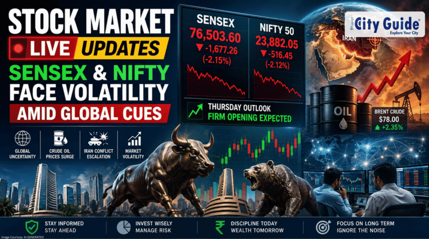 Stock Market LIVE Updates Navigating Volatility in Sensex and Nifty Amid Mixed Global Cues