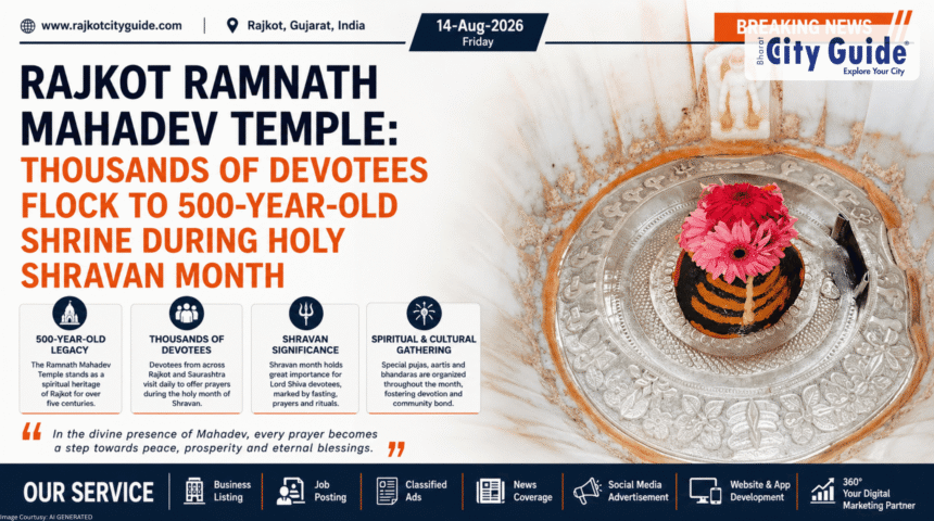 Rajkot Ramnath Mahadev Temple: Thousands of Devotees Flock to 500-Year-Old Shrine During Holy Shravan Month