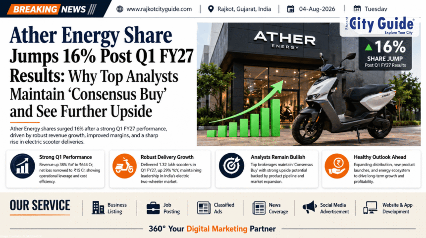 Ather Energy Share Jumps 16% Post Q1 FY27 Results: Why Top Analysts Maintain 'Consensus Buy' and See Further Upside