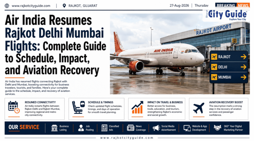 Air India Resumes Rajkot Delhi Mumbai Flights: Complete Guide to Schedule, Impact, and Aviation Recovery