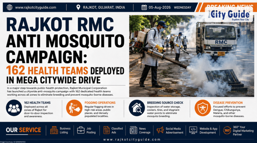Rajkot RMC Anti Mosquito Campaign: 162 Health Teams Deployed in Mega Citywide Drive