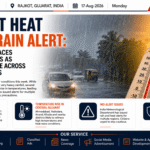 Gujarat Heat Wave & Rain Alert: South Gujarat Faces Heavy Downpours as Temperatures Rise Across Central Districts