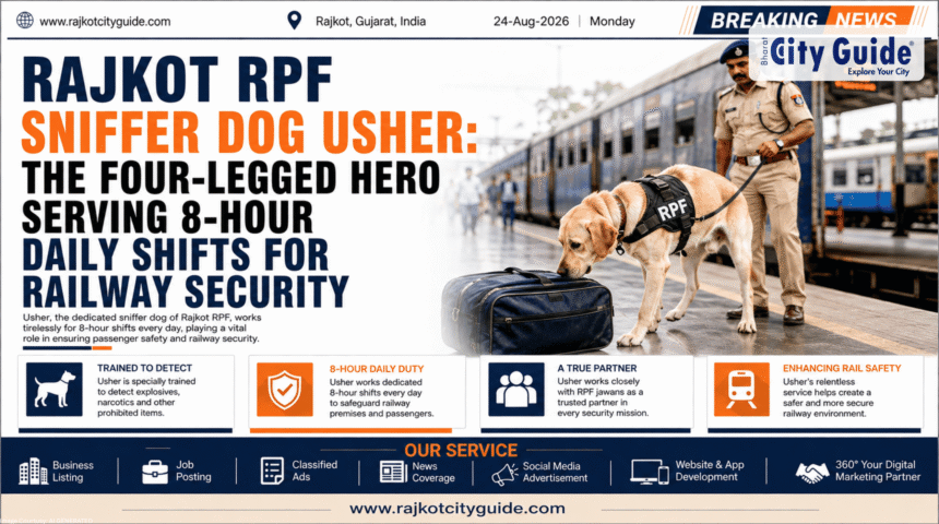 Rajkot RPF Sniffer Dog Usher: The Four-Legged Hero Serving 8-Hour Daily Shifts for Railway Security