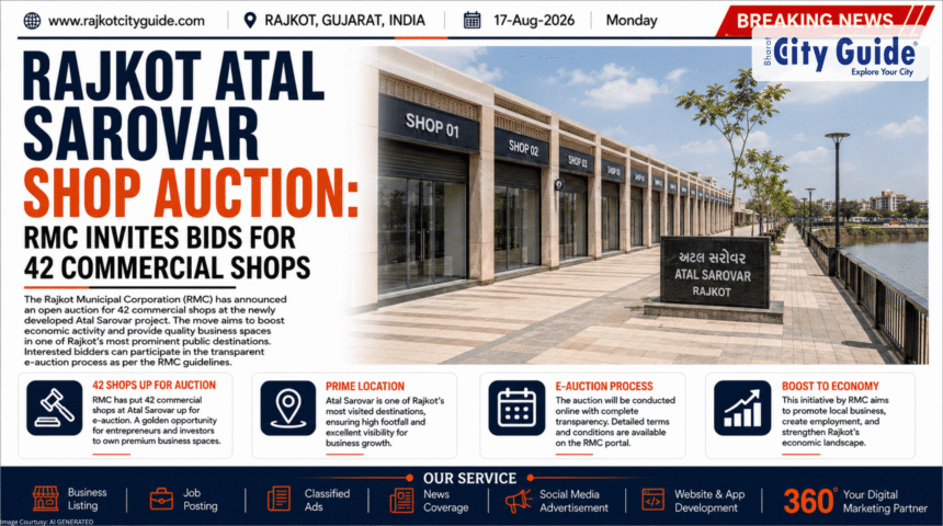 Rajkot Atal Sarovar Shop Auction: RMC Invites Bids for 42 Commercial Shops