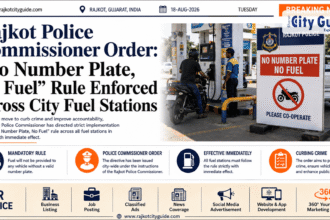 Rajkot Police Commissioner Order: "No Number Plate, No Fuel" Rule Enforced Across City Fuel Stations