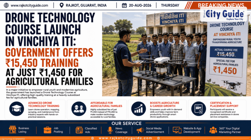 Drone Technology Course Launch In Vinchiya ITI: Government Offers ₹15,450 Training at Just ₹1,450 for Agricultural Families