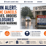 Monsoon Alert: Rajkot RMC Cancels Staff Leaves, Orders School Closures Amid Heavy Rain Warning