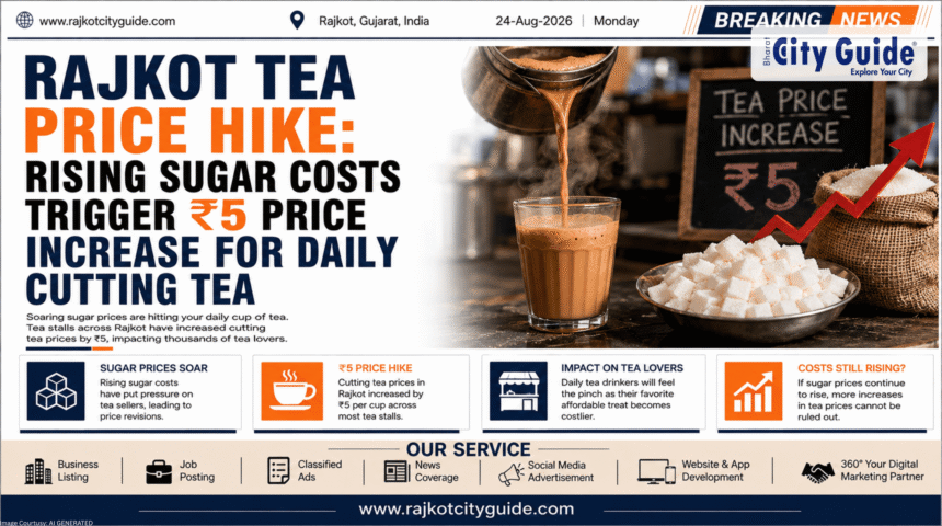 Rajkot Tea Price Hike: Rising Sugar Costs Trigger ₹5 Price Increase for Daily Cutting Tea